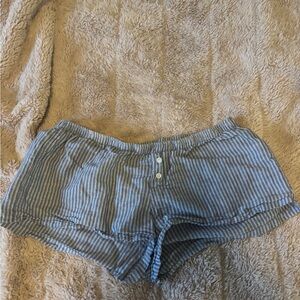 PacSun Blue Striped Women Shorts